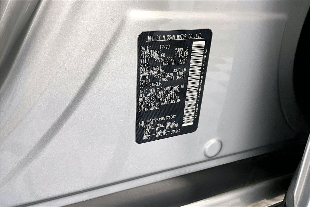 Used 2021 Nissan Armada SL w/ Captain's Chairs Package RWD image 33