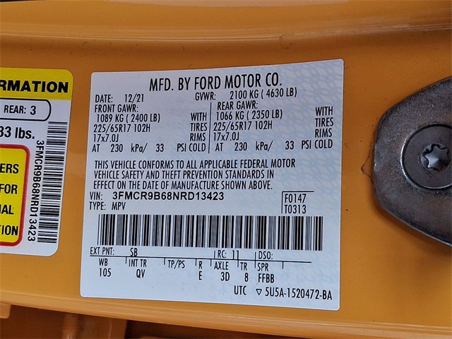 Certified 2022 Ford Bronco Sport Big Bend w/ Convenience Package image 26