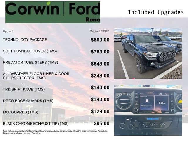 Used 2021 Toyota Tacoma TRD Sport w/ Technology Package AWD/4WD image 3