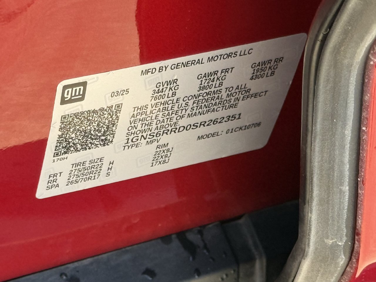 Used 2025 Chevrolet Tahoe RST w/ Sun And Tow Package AWD/4WD image 30