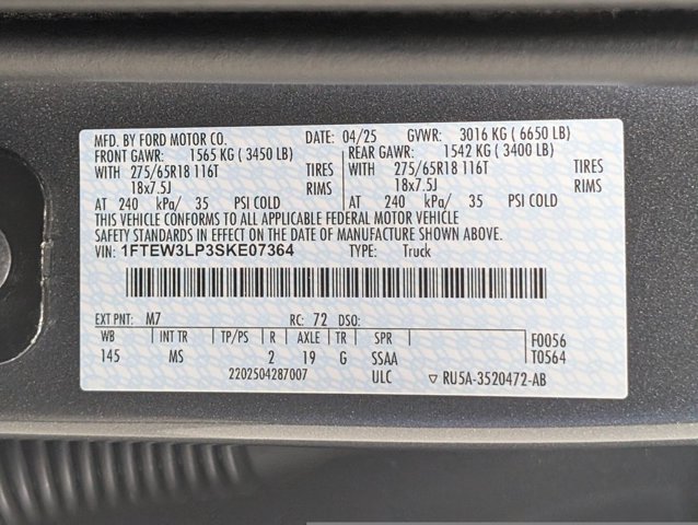 Certified 2025 Ford F150 XLT w/ Equipment Group 301A Standard AWD/4WD image 26