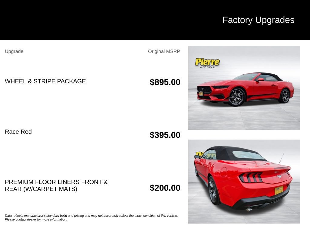 Certified 2025 Ford Mustang Convertible w/ Wheel & Stripe Package RWD image 13