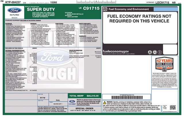 Certified 2020 Ford F350 King Ranch w/ King Ranch Ultimate Package AWD/4WD image 5