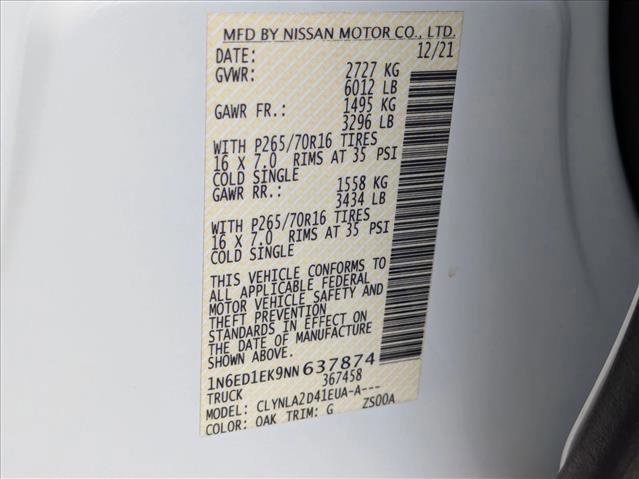 Used 2022 Nissan Frontier S w/ Technology Package image 23