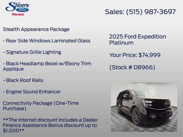 Certified 2025 Ford Expedition Platinum w/ Stealth Performance Package AWD/4WD image 22