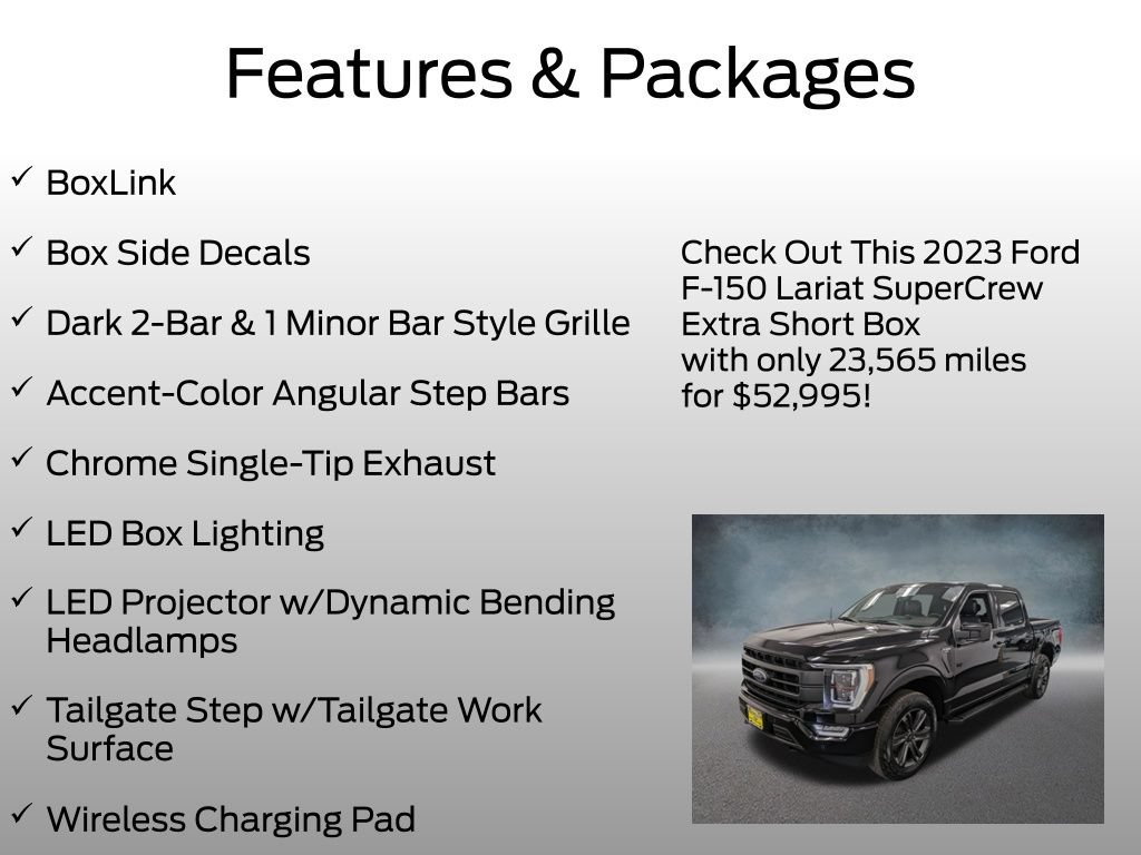 Certified 2023 Ford F150 Lariat w/ Equipment Group 502A High AWD/4WD image 13