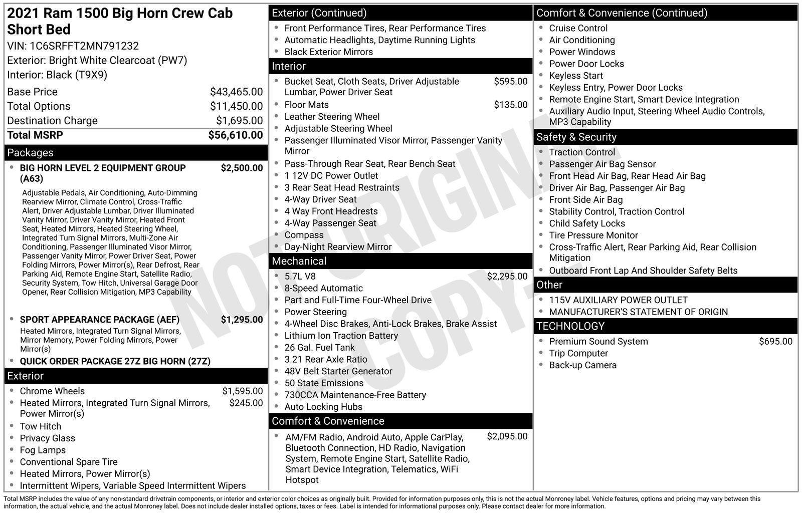 Used 2021 RAM 1500 Big Horn AWD/4WD image 4