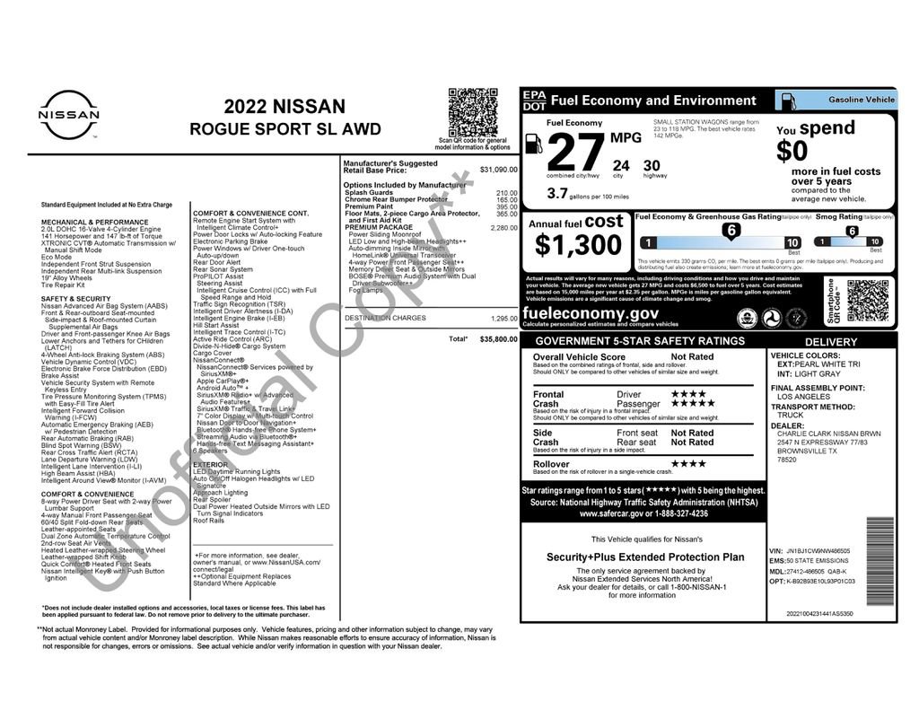 Used 2022 Nissan Rogue Sport SL w/ Premium Package AWD/4WD image 6