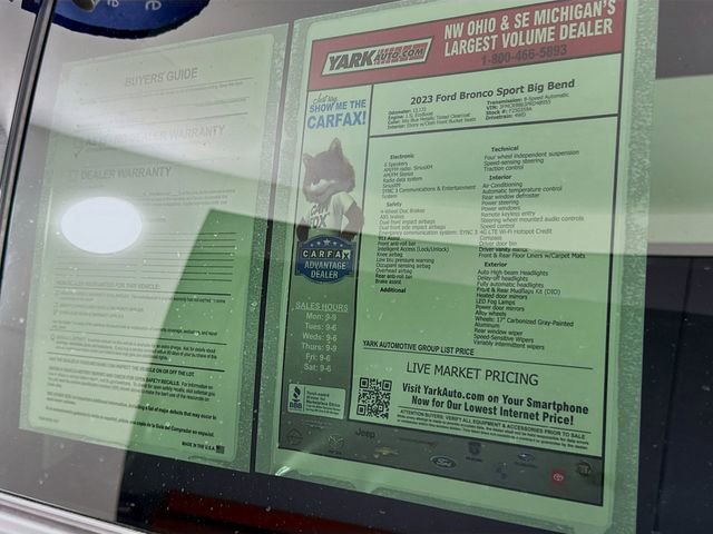 Certified 2023 Ford Bronco Sport Big Bend w/ Convenience Package AWD/4WD image 15