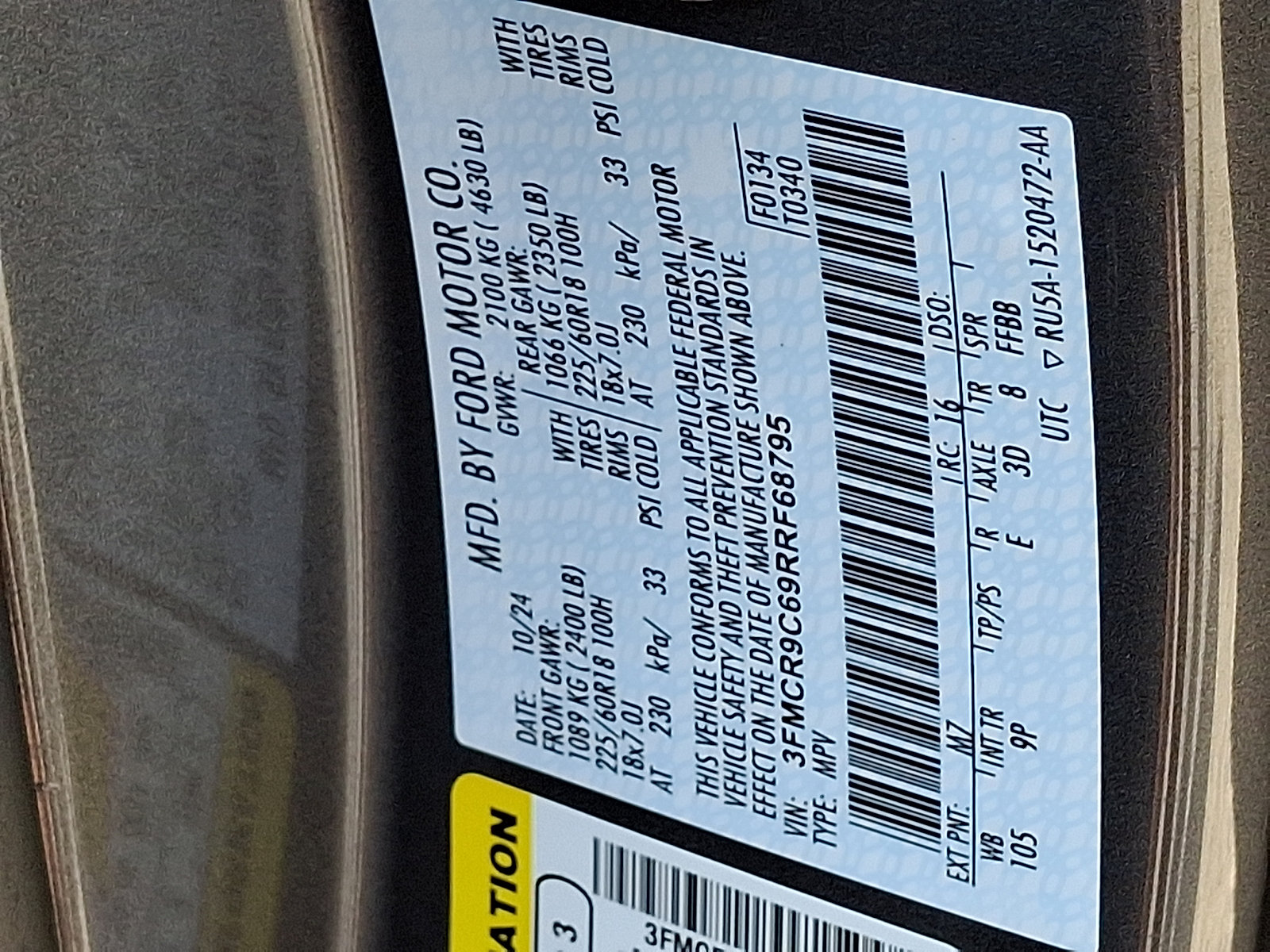 Certified 2024 Ford Bronco Sport Outer Banks AWD/4WD image 29