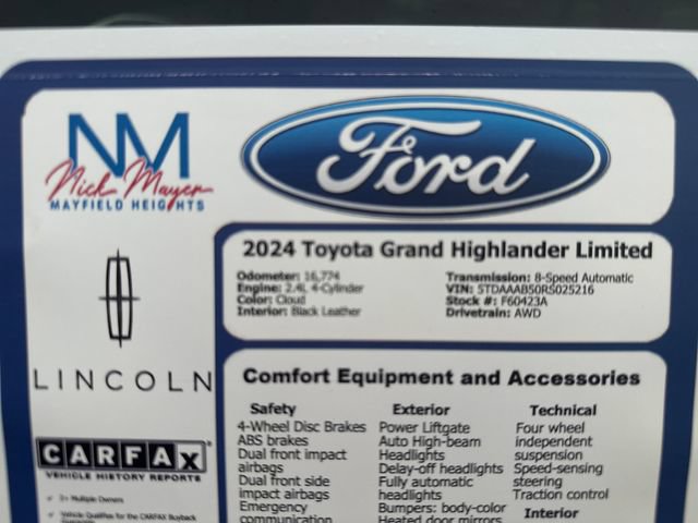 Used 2024 Toyota Grand Highlander AWD image 41