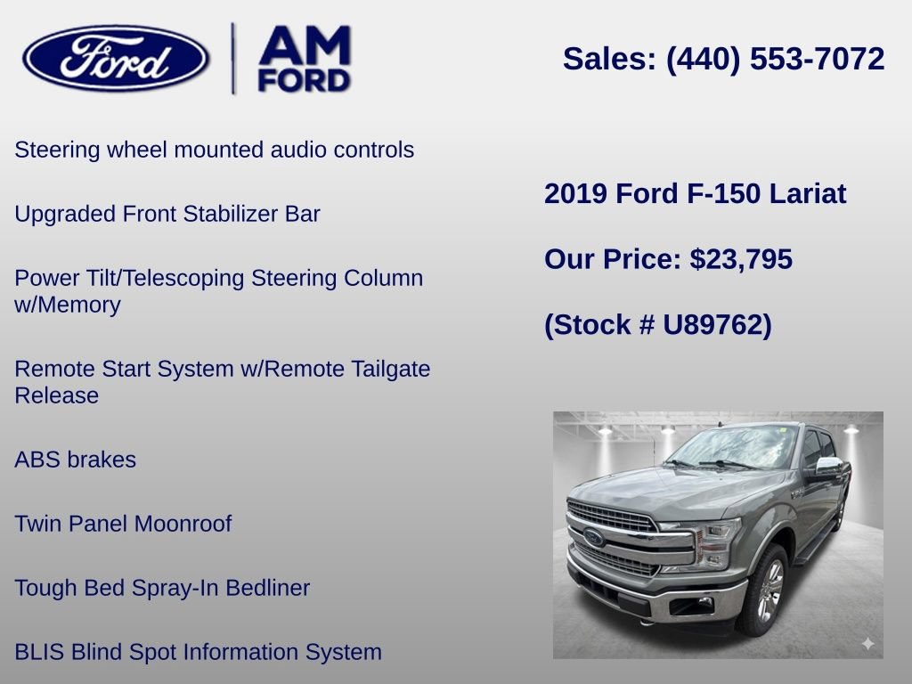Certified 2019 Ford F150 Lariat w/ Equipment Group 502A Luxury AWD/4WD image 36