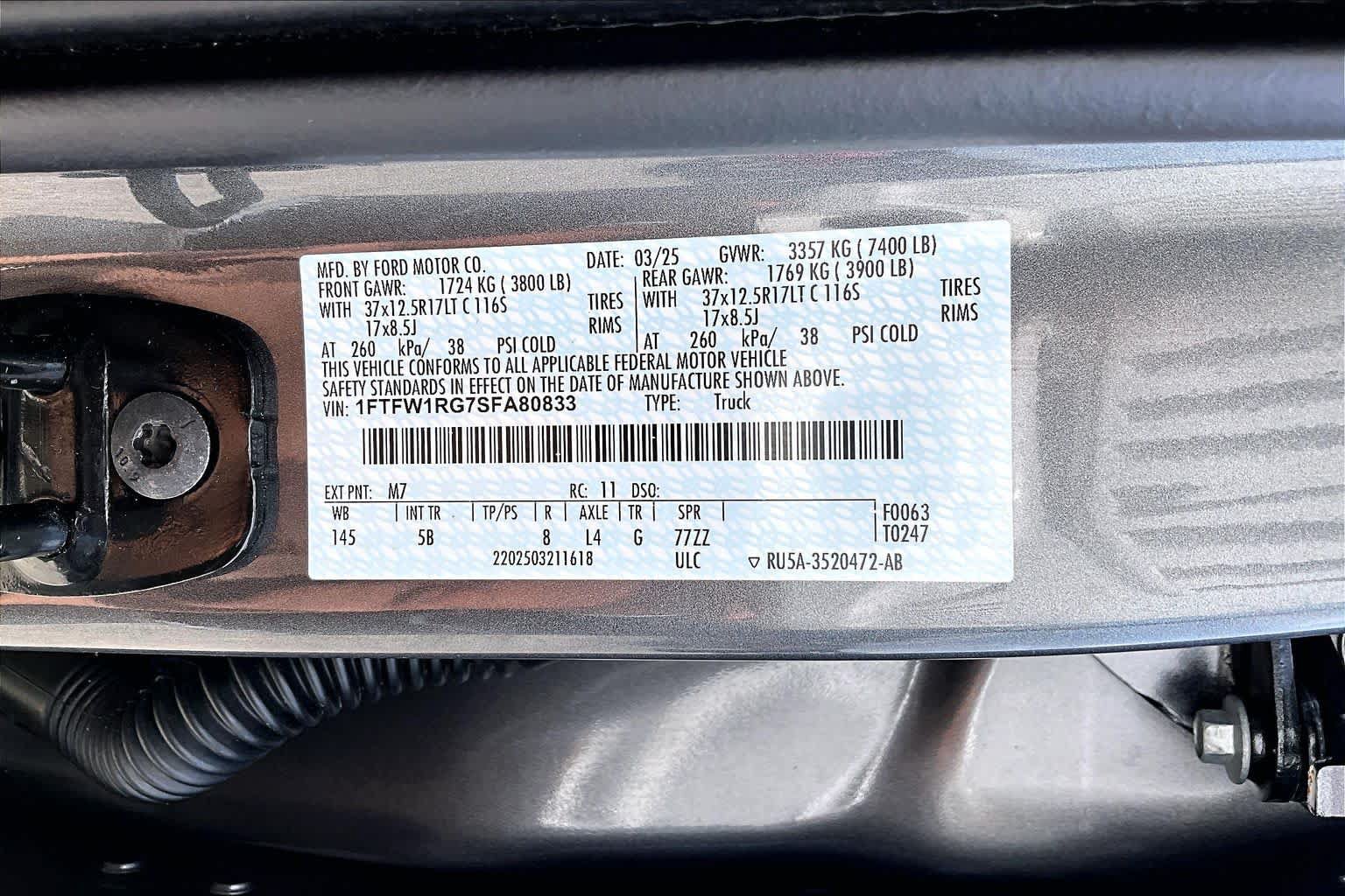 Certified 2025 Ford F150 Raptor AWD/4WD image 34