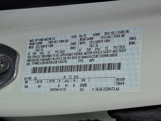 Certified 2022 Ford Escape SEL AWD/4WD image 30