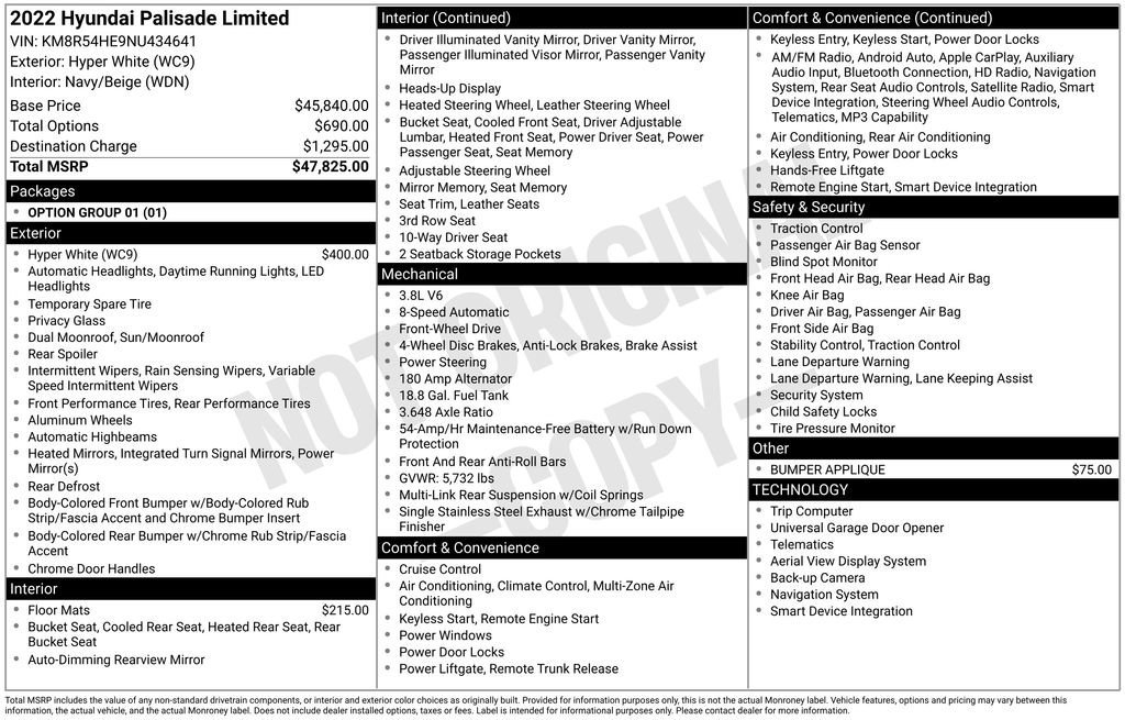 Used 2022 Hyundai Palisade Limited image 31