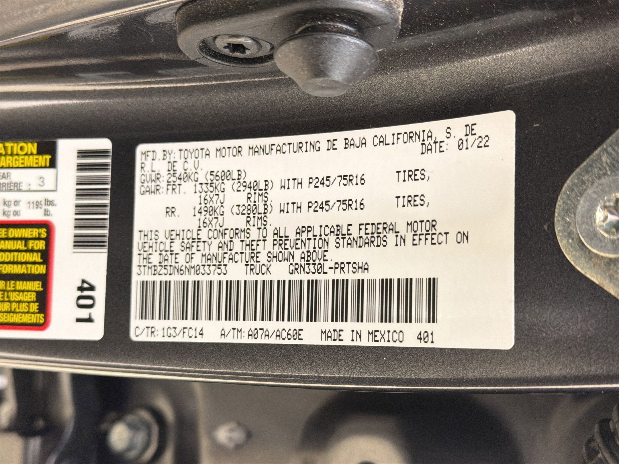 Used 2022 Toyota Tacoma SR5 w/ Technology Package RWD image 19