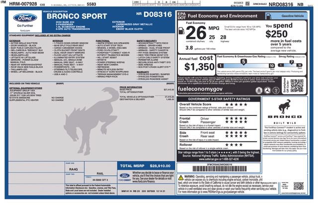 Certified 2022 Ford Bronco Sport AWD/4WD image 36