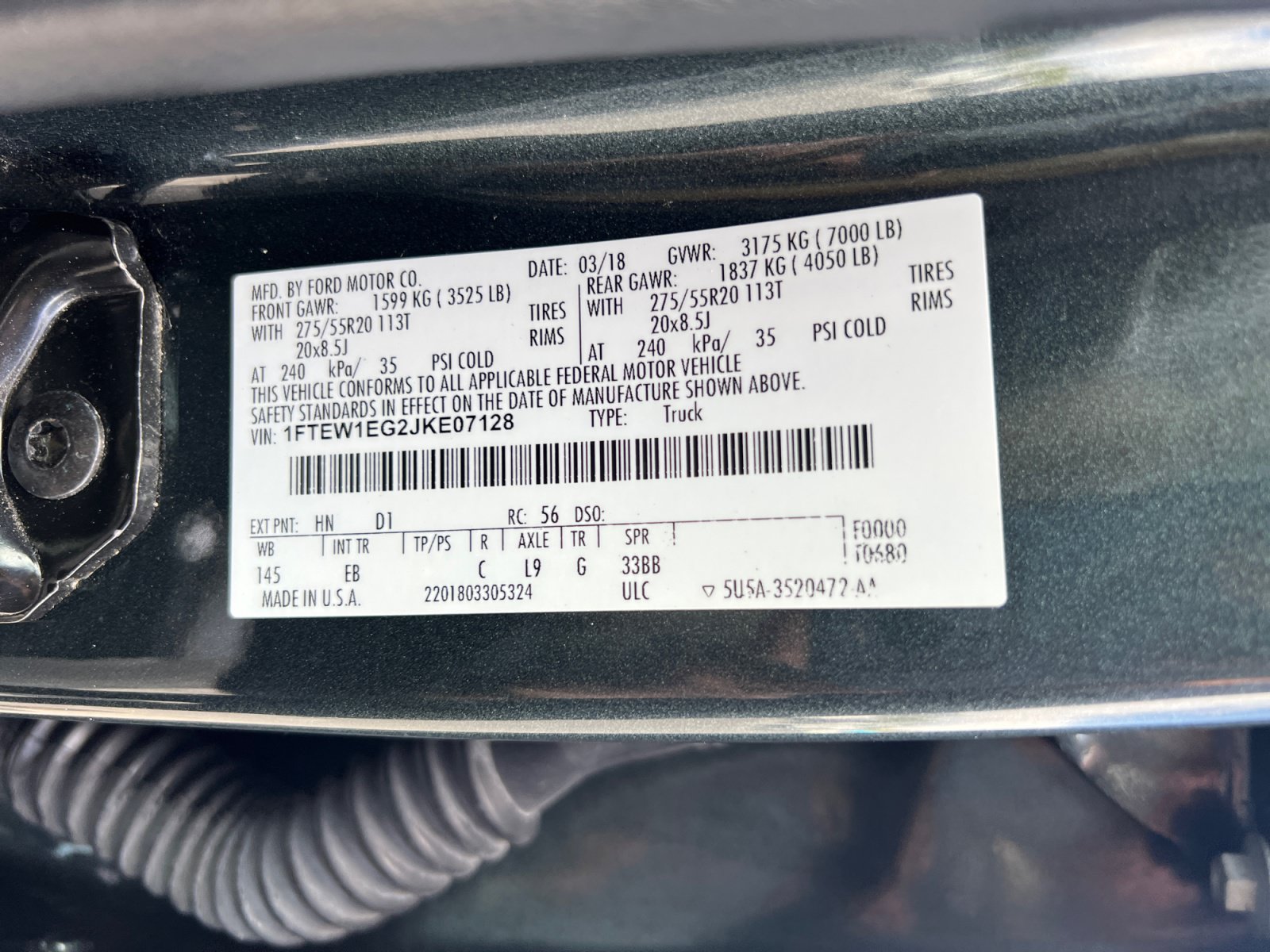 Certified 2018 Ford F150 Lariat w/ Equipment Group 501A Mid AWD/4WD image 33