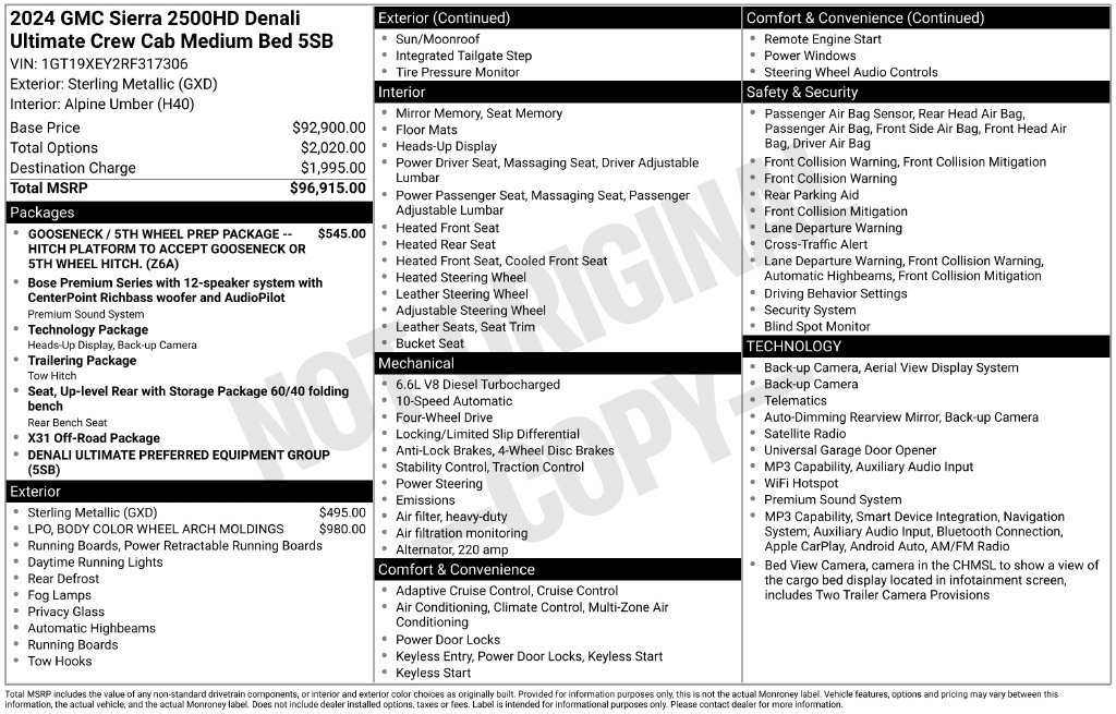 Used 2024 GMC Sierra 2500 Denali Ultimate AWD/4WD image 38
