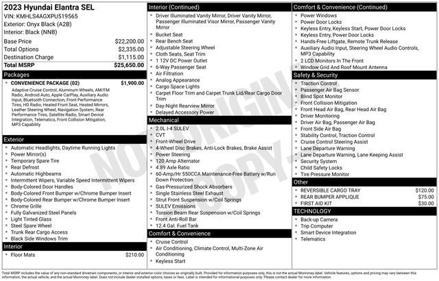 Used 2023 Hyundai Elantra SEL w/ Convenience Package FWD image 36