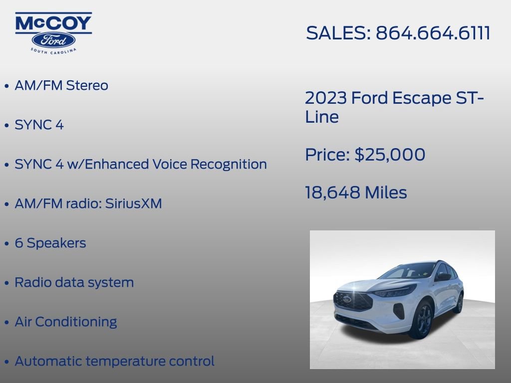 Certified 2023 Ford Escape ST-Line w/ Tech Pack #1 image 22
