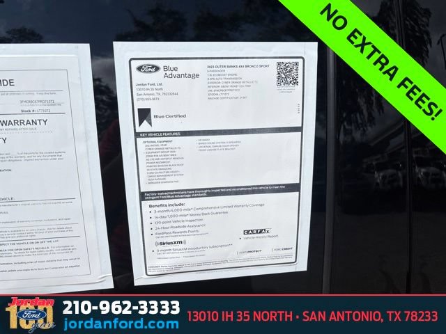 Certified 2023 Ford Bronco Sport Outer Banks w/ Tech Package AWD/4WD image 9
