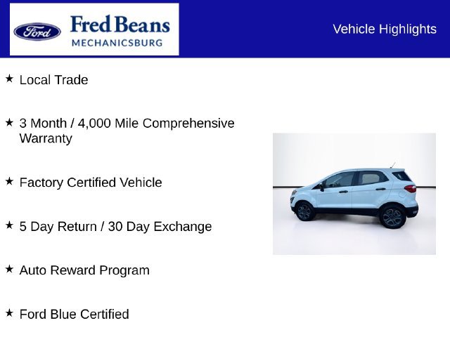 Certified 2021 Ford EcoSport S FWD image 7