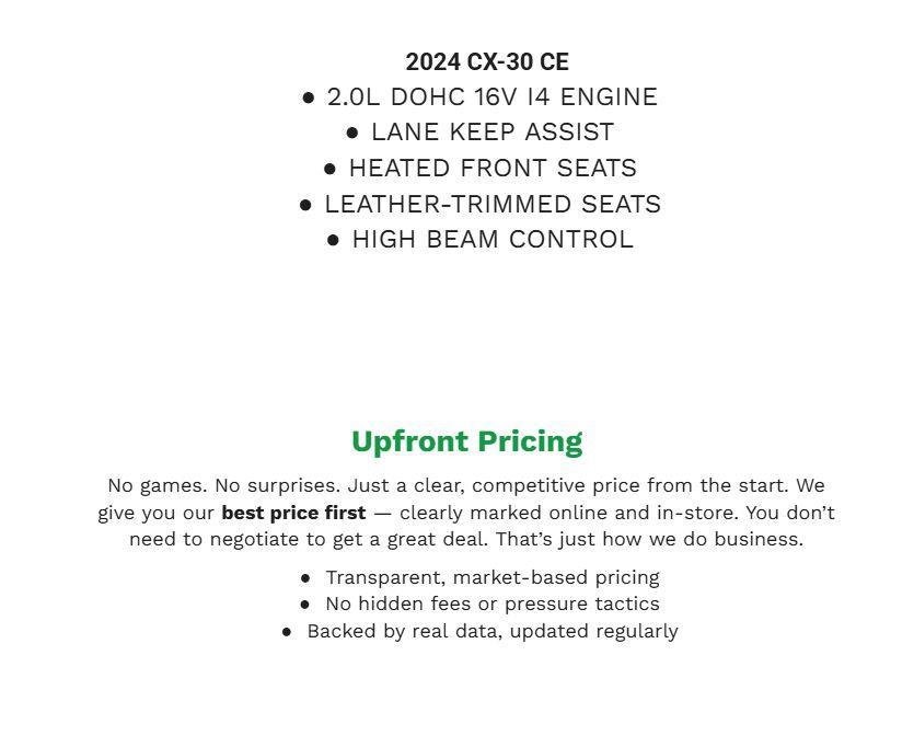Used 2024 MAZDA CX-30 AWD 2.5 S w/ Preferred Package