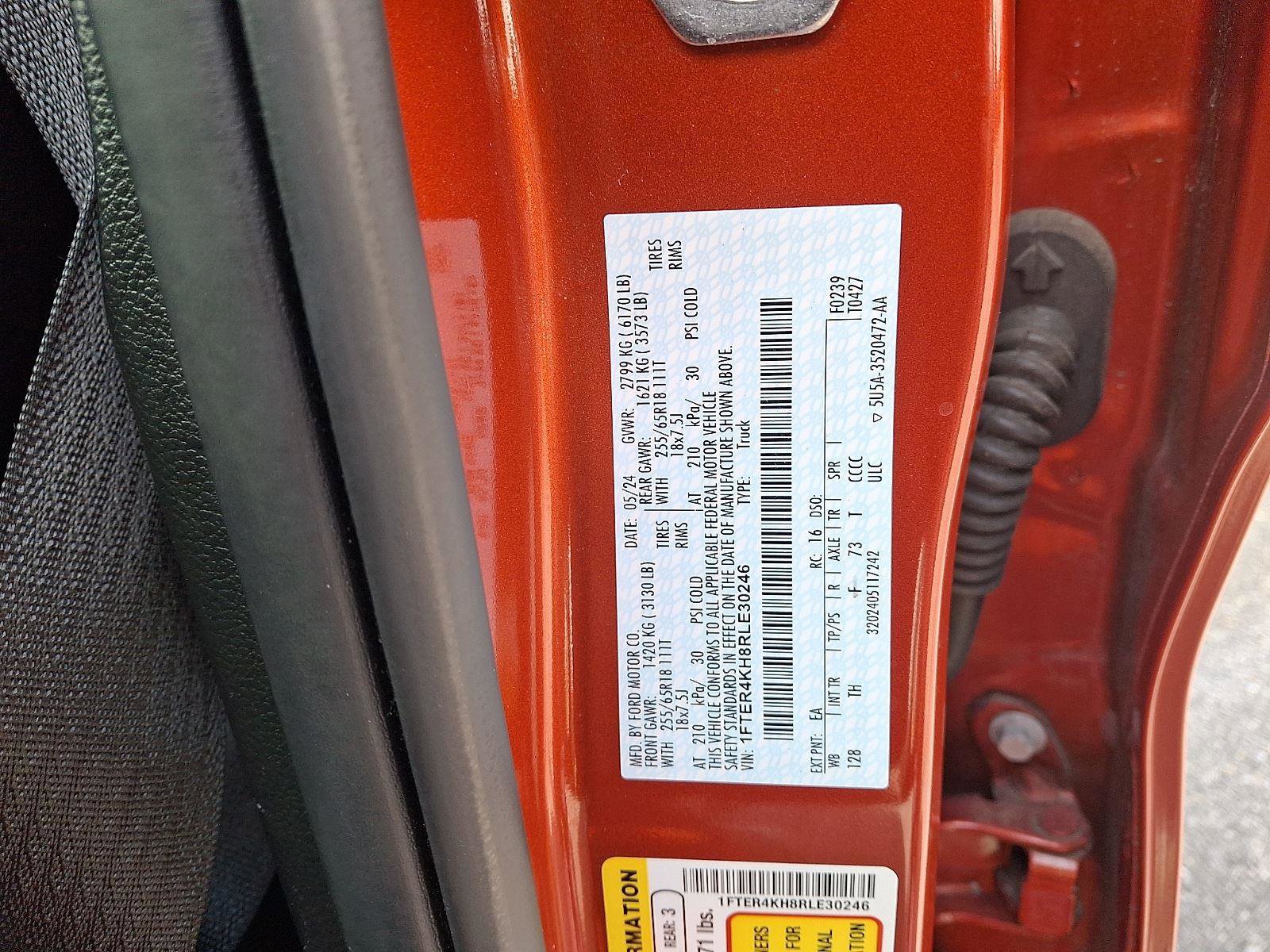 Certified 2024 Ford Ranger Lariat w/ FX4 Off-Road Package AWD/4WD image 25