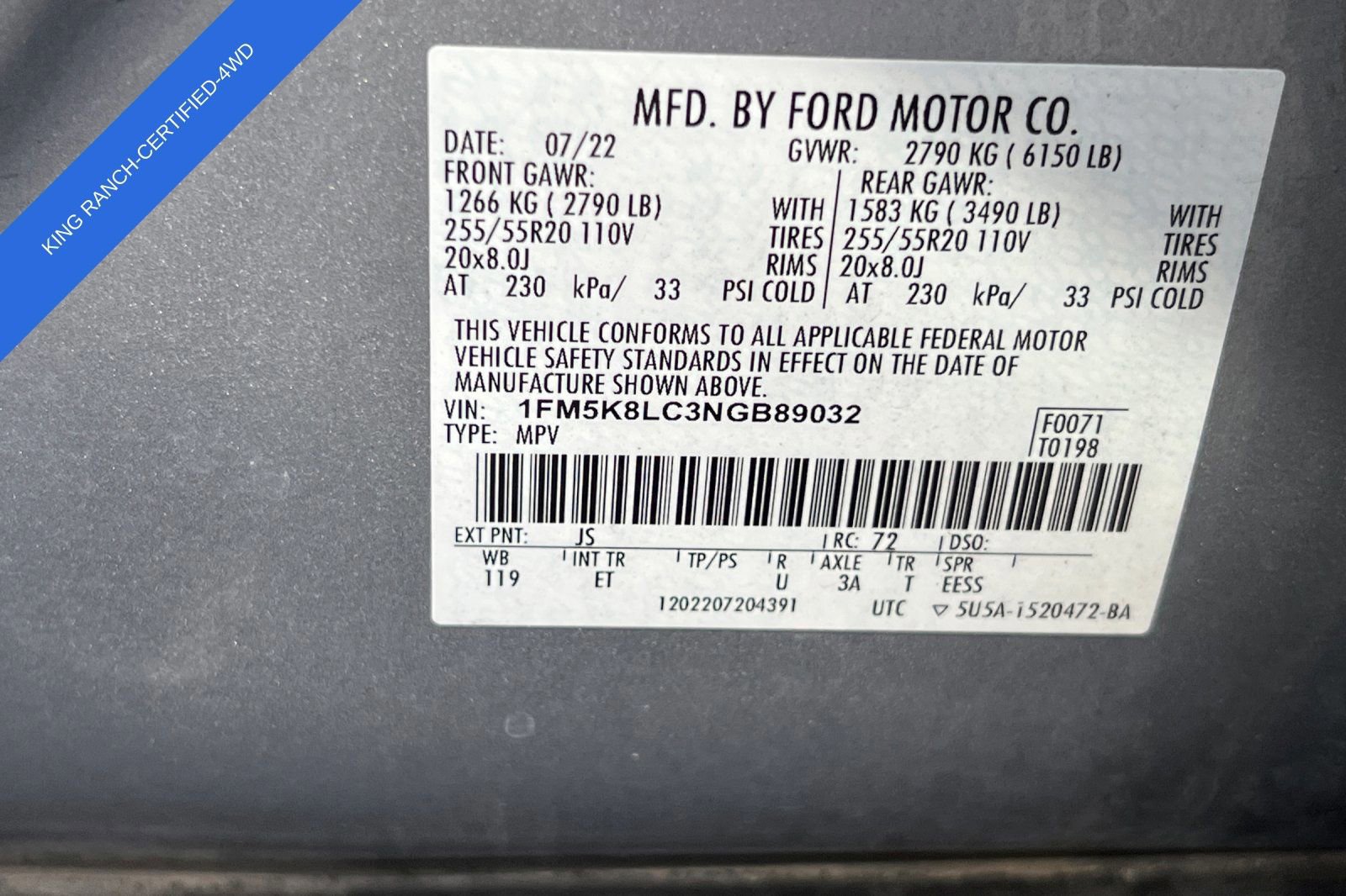 Certified 2022 Ford Explorer King Ranch w/ Technology Package image 31