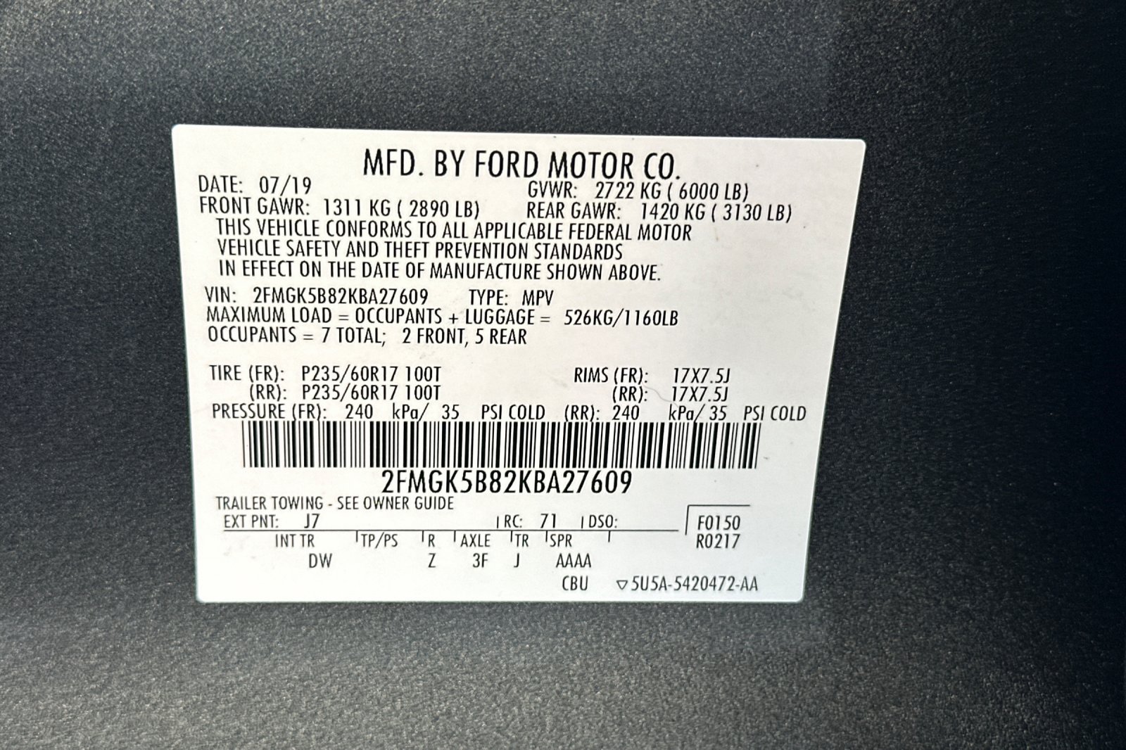 Certified 2019 Ford Flex SE FWD image 55