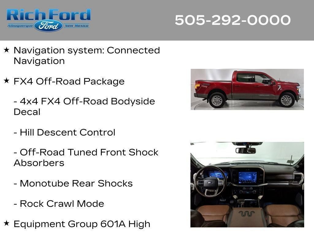 Certified 2025 Ford F150 King Ranch w/ FX4 Off-Road Package AWD/4WD image 41