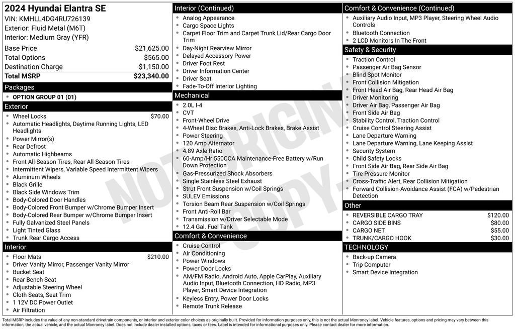 Used 2024 Hyundai Elantra SE image 30