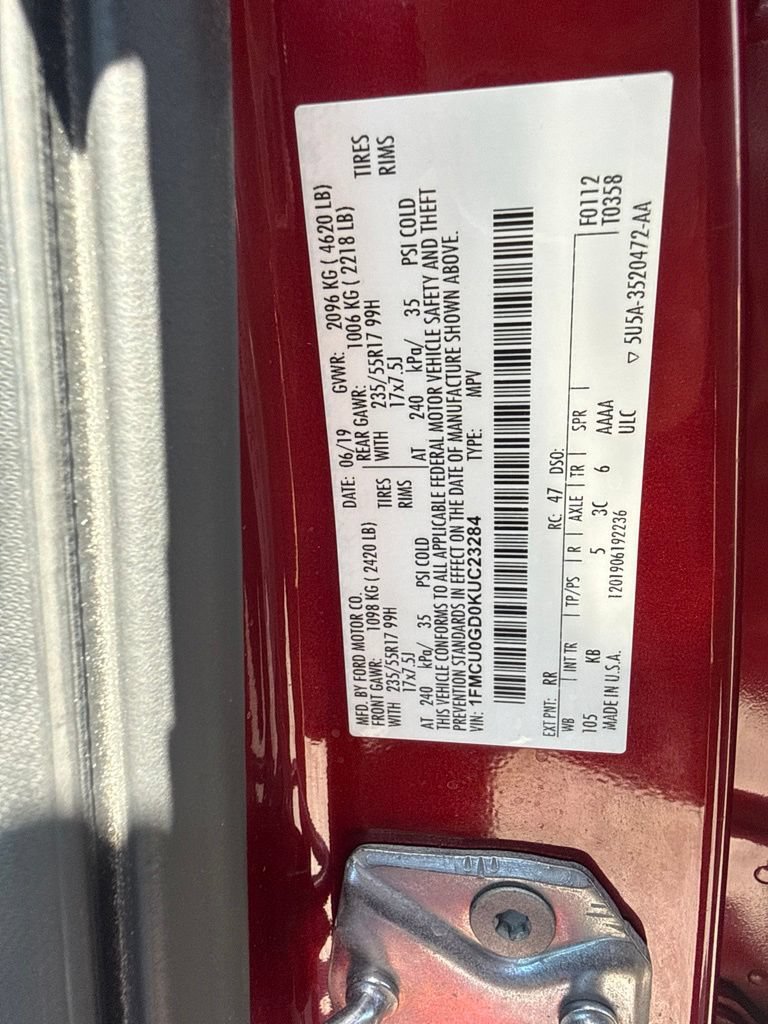 Certified 2019 Ford Escape SE FWD image 60