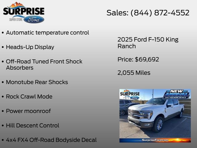 Certified 2025 Ford F150 King Ranch w/ FX4 Off-Road Package AWD/4WD image 16