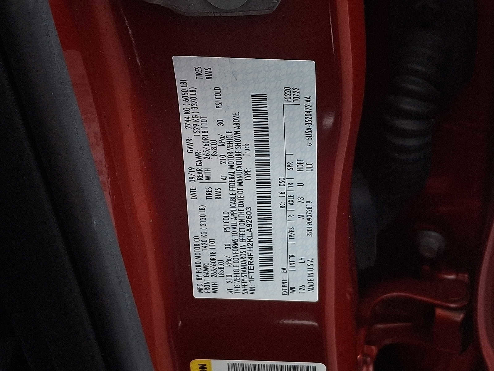 Certified 2019 Ford Ranger XLT w/ Equipment Group 302A Luxury image 29