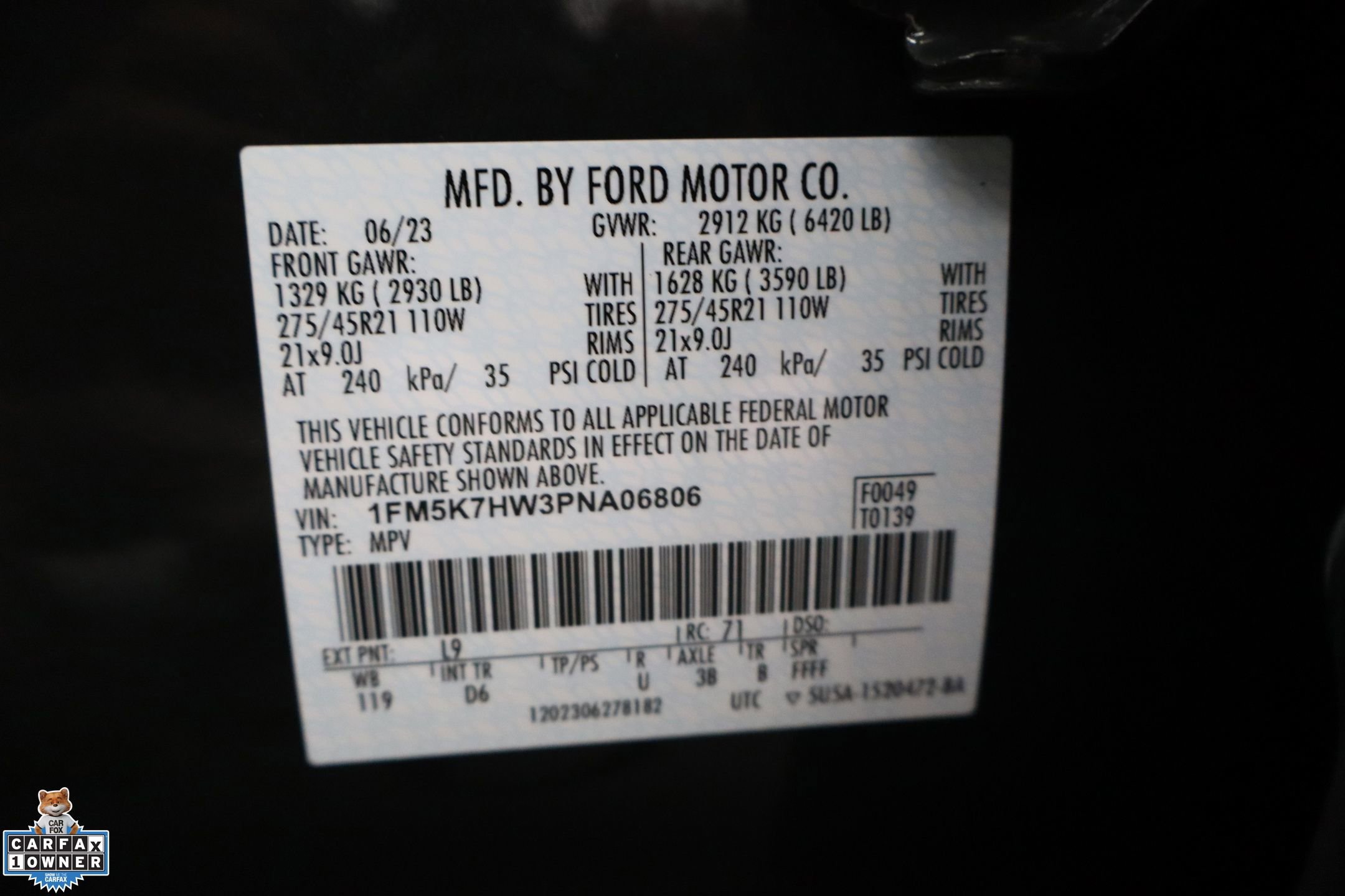 Certified 2023 Ford Explorer Platinum w/ Technology Package RWD image 34