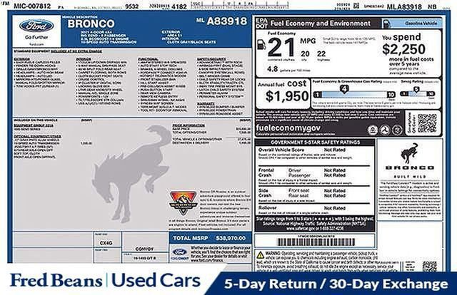 Certified 2021 Ford Bronco Big Bend image 36