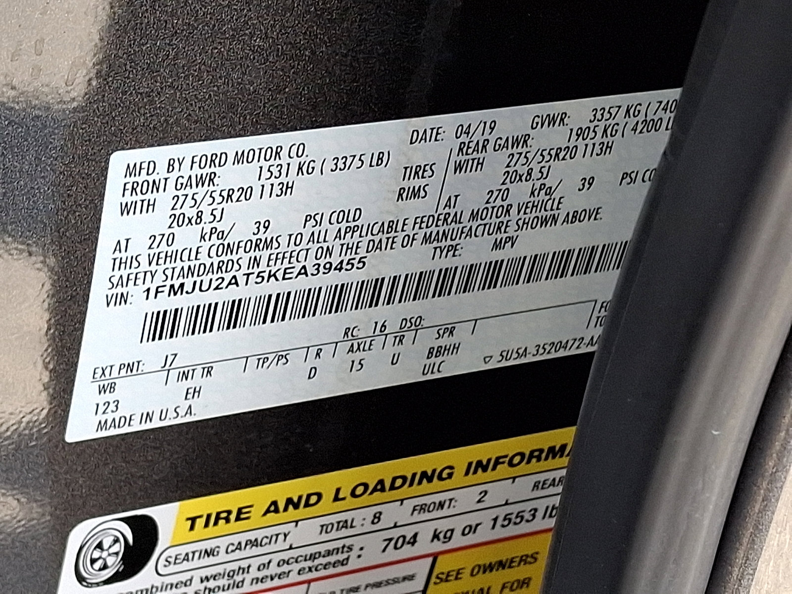 Certified 2019 Ford Expedition Limited w/ Equipment Group 301A AWD/4WD image 34