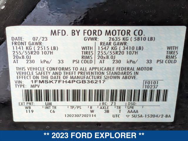 Certified 2023 Ford Explorer Limited w/ Equipment Group 301A RWD image 24