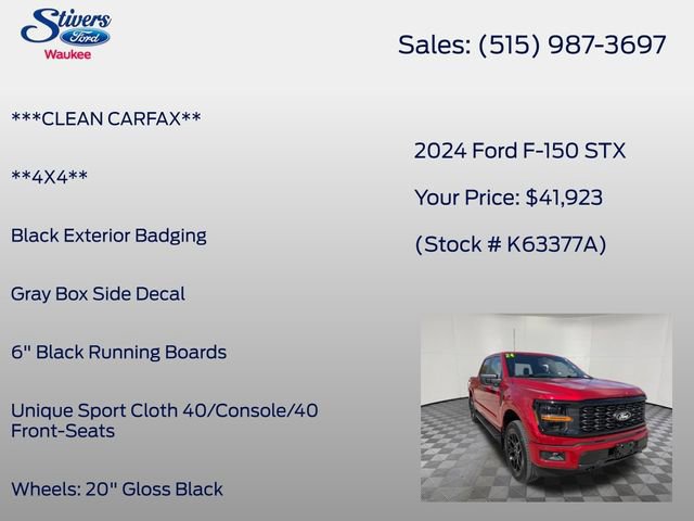 Certified 2024 Ford F150 STX w/ STX Black Appearance Package image 21