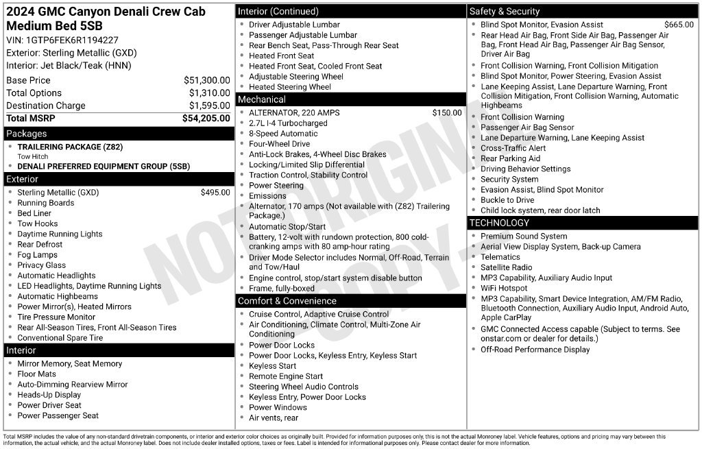 Used 2024 GMC Canyon Denali AWD/4WD image 26