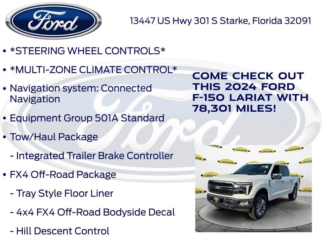 Certified 2024 Ford F150 Lariat w/ Bed Utility Package AWD/4WD image 17