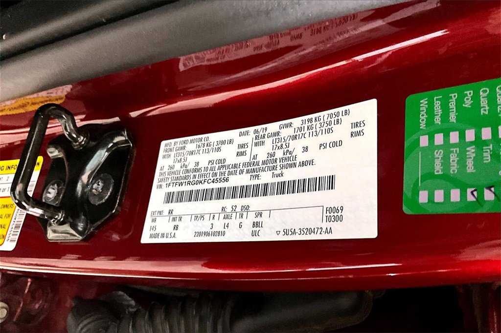 Certified 2019 Ford F150 Raptor w/ Equipment Group 802A Luxury image 26