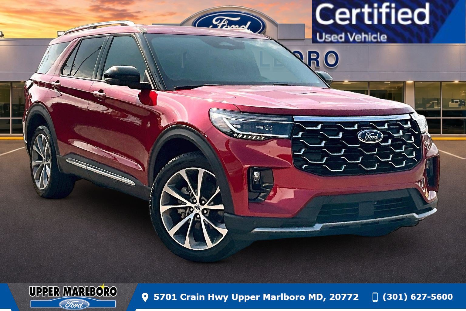 Certified 2025 Ford Explorer Platinum w/ Ultimate Package