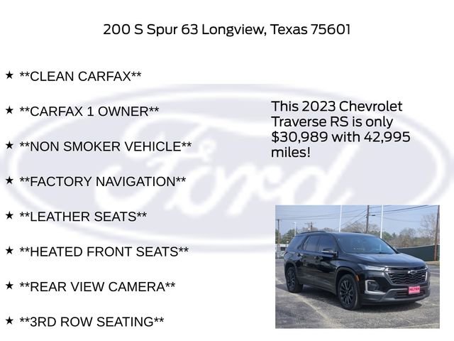Used 2023 Chevrolet Traverse RS w/ LPO, Floor Liner Package image 5