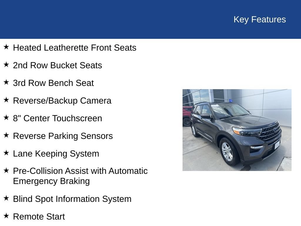 Certified 2020 Ford Explorer XLT w/ Equipment Group 202A RWD image 37