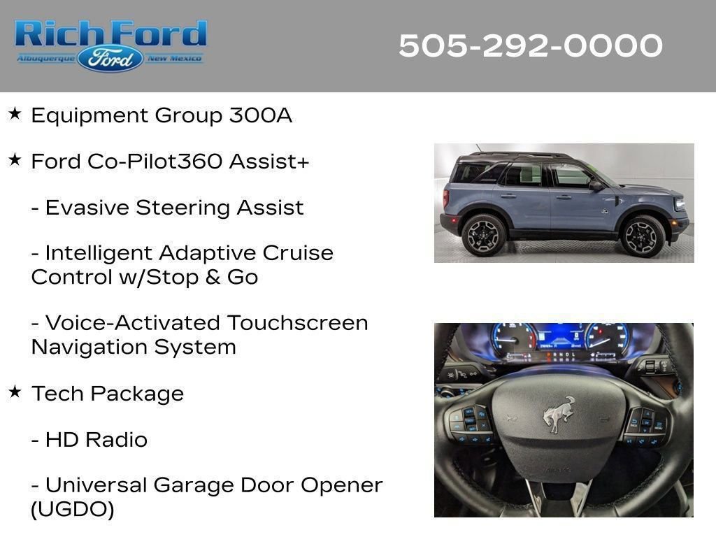 Certified 2024 Ford Bronco Sport Outer Banks w/ Tech Package AWD/4WD image 16