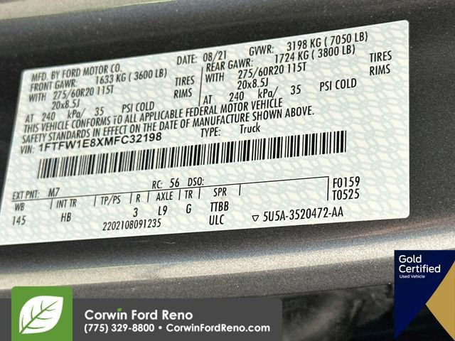 Certified 2021 Ford F150 Lariat w/ Equipment Group 502A High AWD/4WD image 38