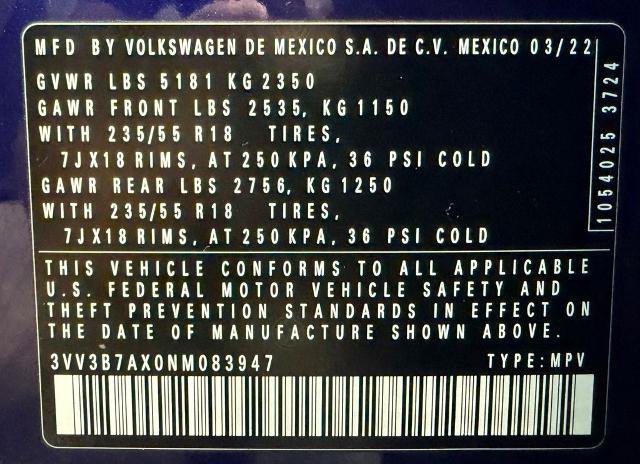 Used 2022 Volkswagen Tiguan SE FWD image 24